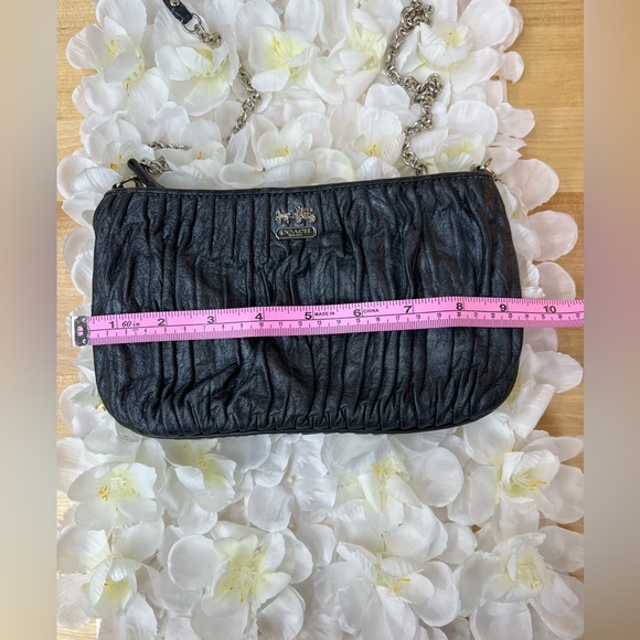 Coach Madison Gathered Leather Zip Crossbody Clutch - Picture 12 of 13